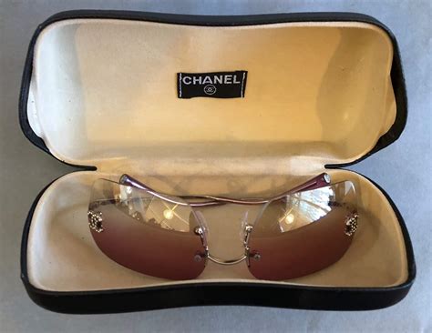 chanel rvintage frameless granite sunglasses|The Rise of Vintage Chanel Eyewear: How Rimless Sunglasses .